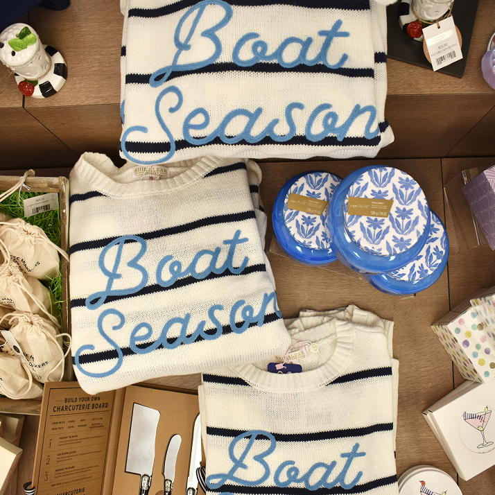 A photo of merchandise in the store